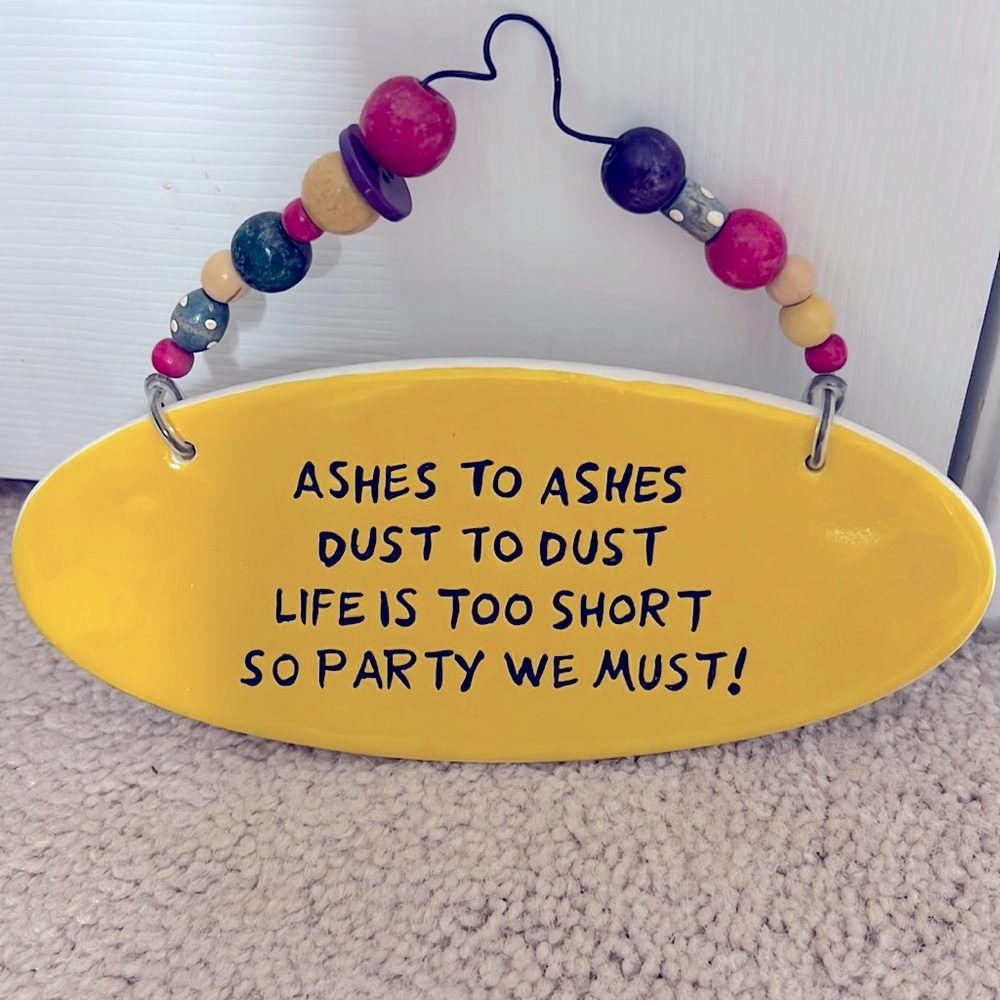 Tumbleweed Pottery Wall Art - " Ashes to ashes"
Handcrafted Ceramic Art.
